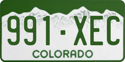 CO license plate 991XEC