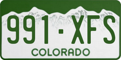 CO license plate 991XFS