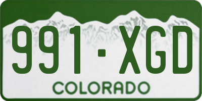 CO license plate 991XGD