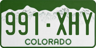 CO license plate 991XHY