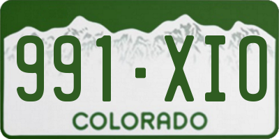 CO license plate 991XIO