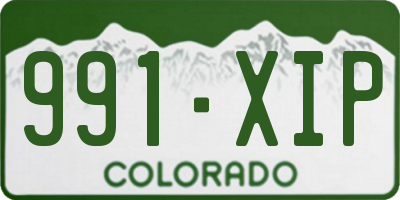 CO license plate 991XIP