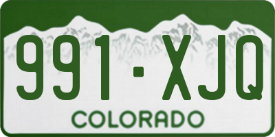 CO license plate 991XJQ