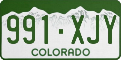 CO license plate 991XJY