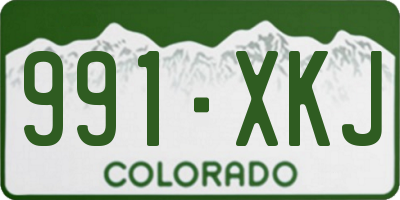 CO license plate 991XKJ