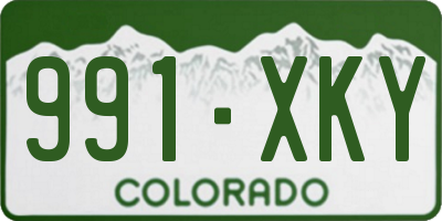 CO license plate 991XKY