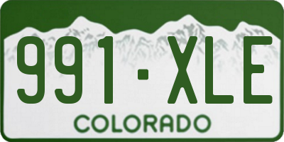 CO license plate 991XLE