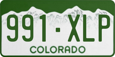 CO license plate 991XLP