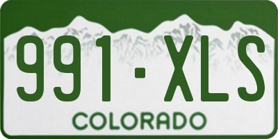 CO license plate 991XLS