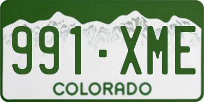 CO license plate 991XME