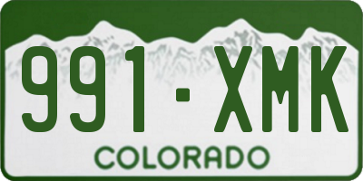 CO license plate 991XMK