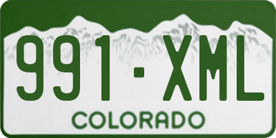CO license plate 991XML