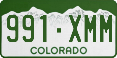 CO license plate 991XMM