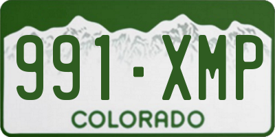 CO license plate 991XMP