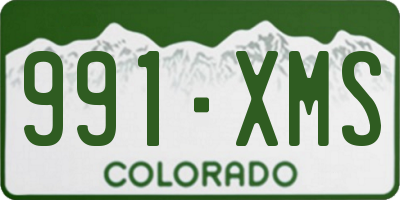CO license plate 991XMS