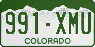 CO license plate 991XMU