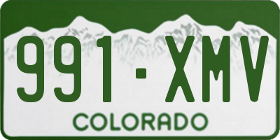 CO license plate 991XMV