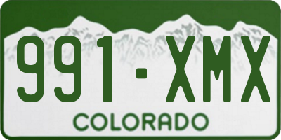 CO license plate 991XMX