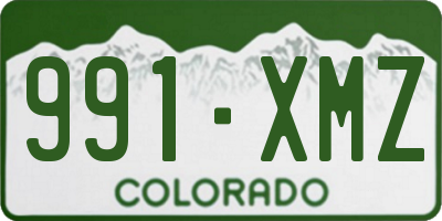 CO license plate 991XMZ