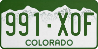 CO license plate 991XOF