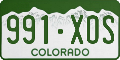 CO license plate 991XOS