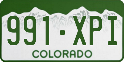 CO license plate 991XPI