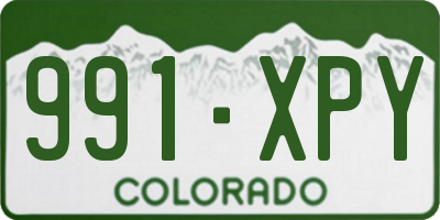 CO license plate 991XPY