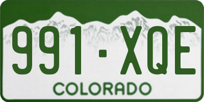 CO license plate 991XQE