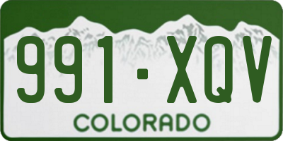 CO license plate 991XQV