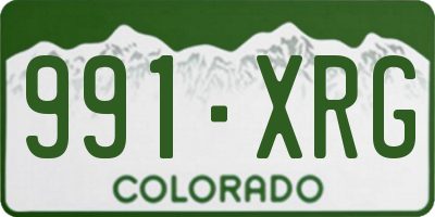 CO license plate 991XRG
