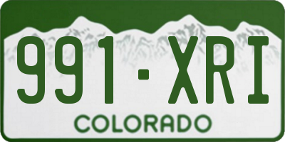 CO license plate 991XRI