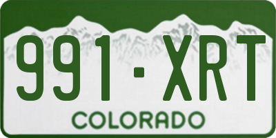 CO license plate 991XRT