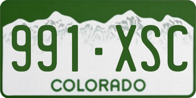 CO license plate 991XSC