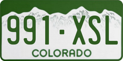 CO license plate 991XSL