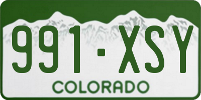 CO license plate 991XSY