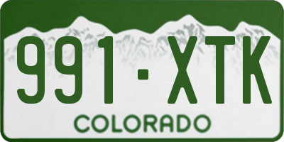 CO license plate 991XTK