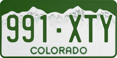 CO license plate 991XTY