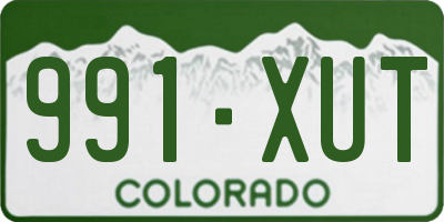 CO license plate 991XUT