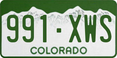 CO license plate 991XWS