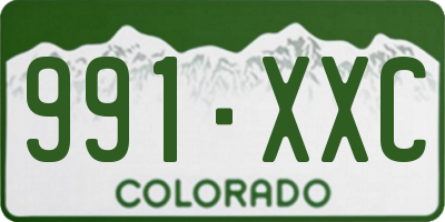 CO license plate 991XXC