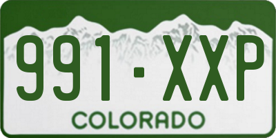 CO license plate 991XXP