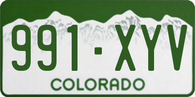 CO license plate 991XYV