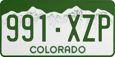 CO license plate 991XZP