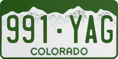 CO license plate 991YAG