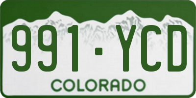 CO license plate 991YCD