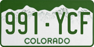 CO license plate 991YCF