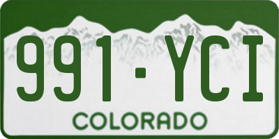 CO license plate 991YCI
