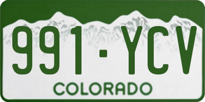 CO license plate 991YCV