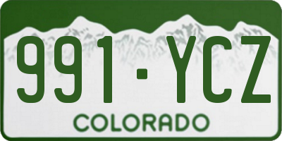 CO license plate 991YCZ