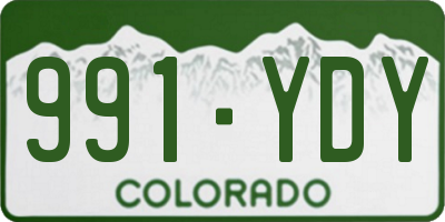 CO license plate 991YDY